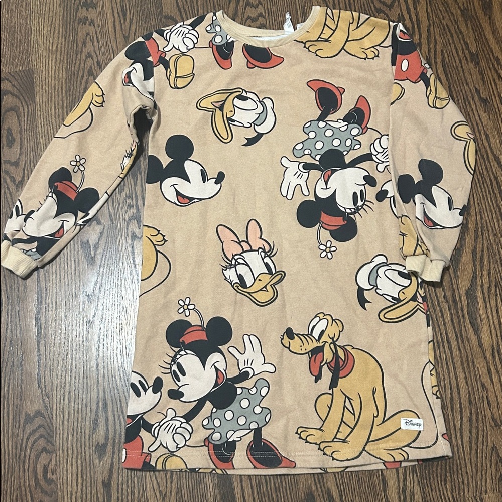H&M Disney girls‎ sweatshirt dress size 7/8 k7128
